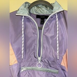 Pastel Color-block Windbreaker